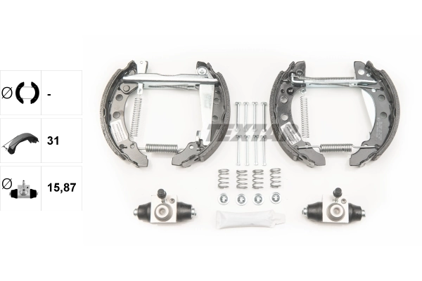 Jeu de mâchoires de frein TEXTAR 84018202