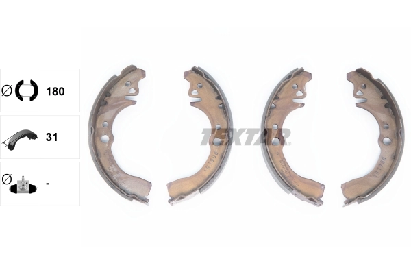 Jeu de mâchoires de frein TEXTAR 91057500