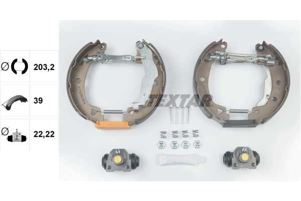 Jeu de mâchoires de frein TEXTAR 84037903