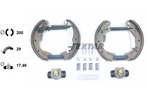 Jeu de mâchoires de frein TEXTAR 84033002