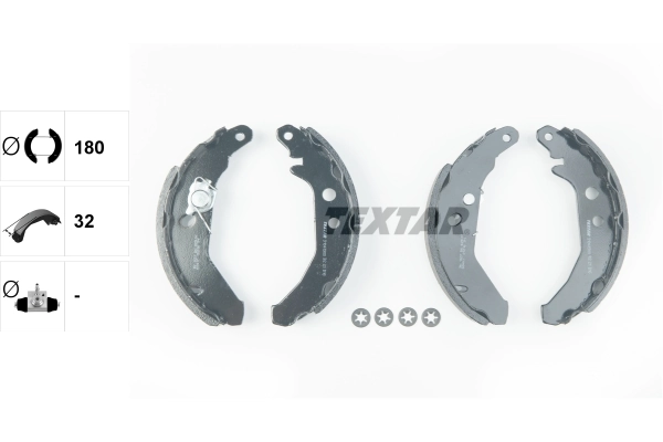 Jeu de mâchoires de frein TEXTAR 91041900