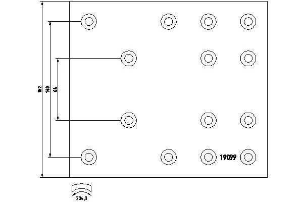 Garniture de frein, frein à tambour TEXTAR 19099
