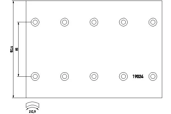 Garniture de frein, frein à tambour TEXTAR 19024