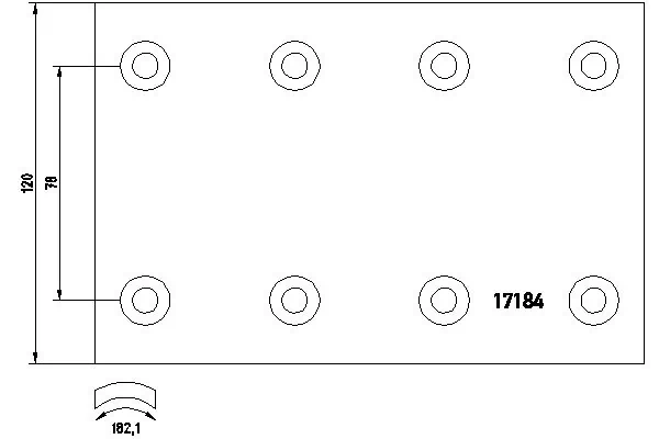 Garniture de frein, frein à tambour TEXTAR 17184