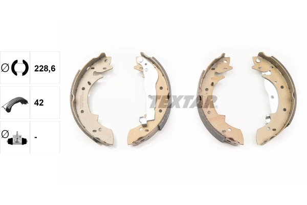Jeu de mâchoires de frein TEXTAR 91033800