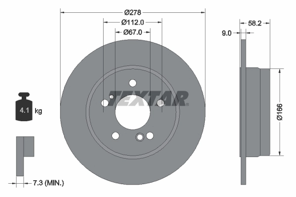 Disque de frein TEXTAR 92058000