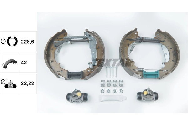 Jeu de mâchoires de frein TEXTAR 84033800