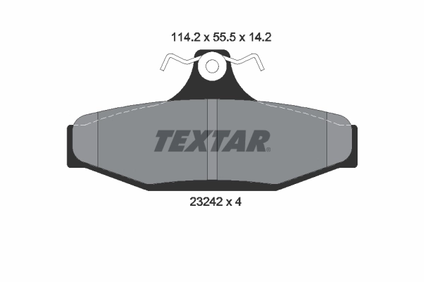 Kit de plaquettes de frein, frein à disque TEXTAR 2324204