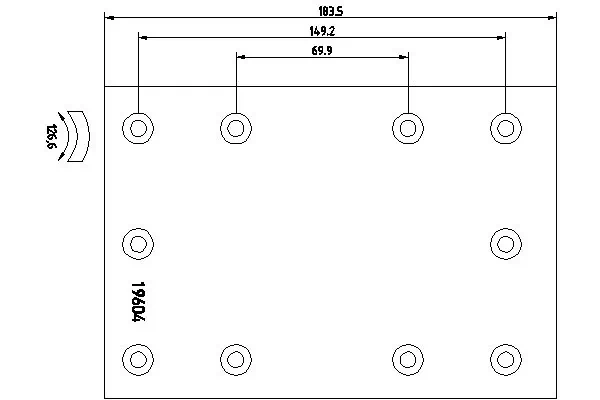 Garniture de frein, frein à tambour TEXTAR 19604