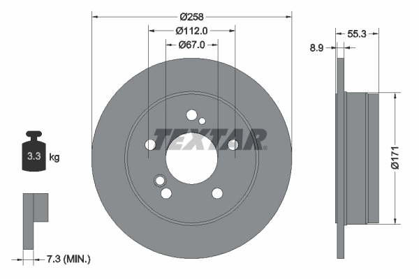 Disque de frein TEXTAR 92032003