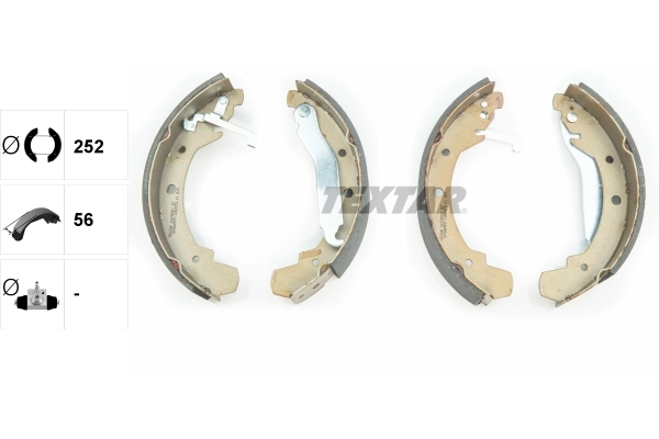 Jeu de mâchoires de frein TEXTAR 91038501