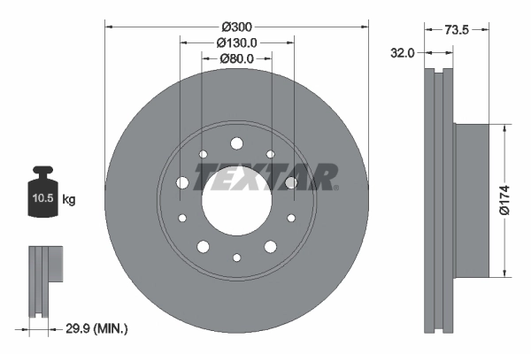 Disque de frein Textar
