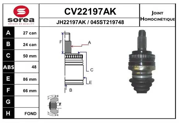 Joint Kit, drive shaft