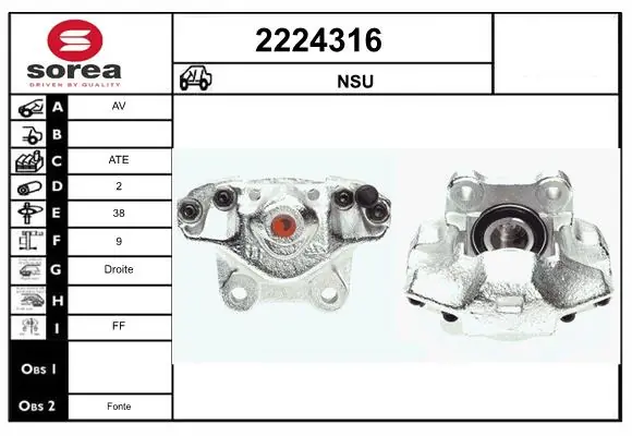 Étrier de frein EAI 2224316