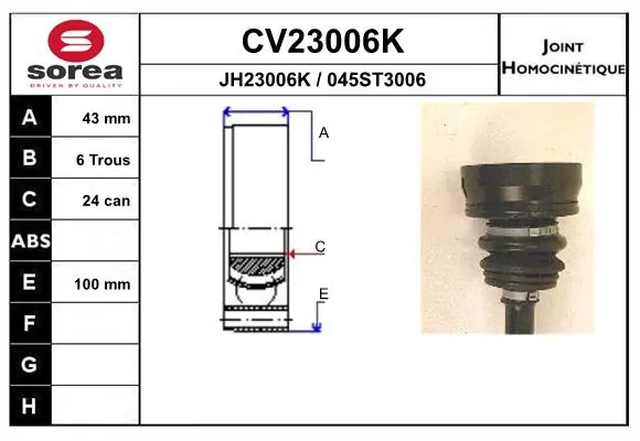 Joint Kit, drive shaft