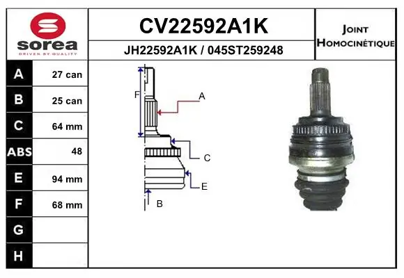 Joint Kit, drive shaft