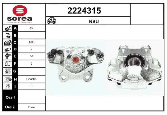 Étrier de frein EAI 2224315
