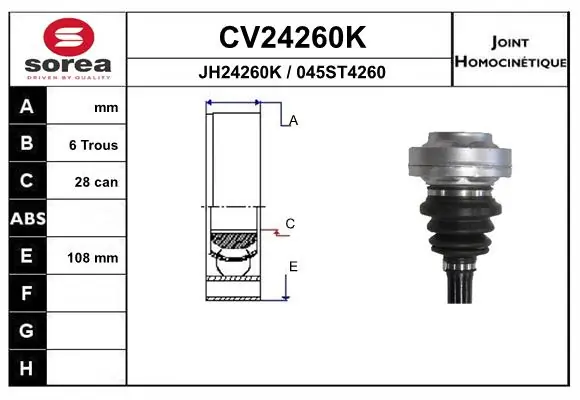 Joint Kit, drive shaft