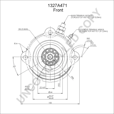 Démarreur BOM-Prestolite 1327A471