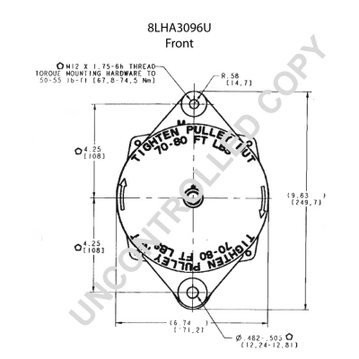 Alternateur BOM-Prestolite 8LHA3096U