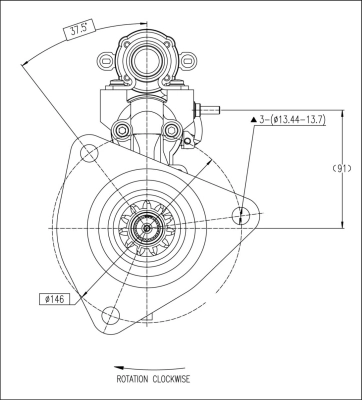 Démarreur BOM-Prestolite M90R3540SE