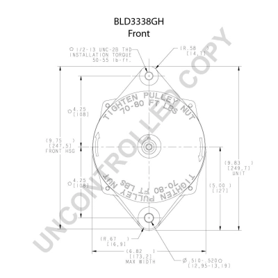 Alternateur BOM-Prestolite BLD3338GH