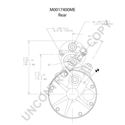 Démarreur BOM-Prestolite M0017400ME