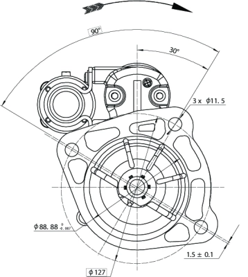 Démarreur BOM-Prestolite M93R3007SE