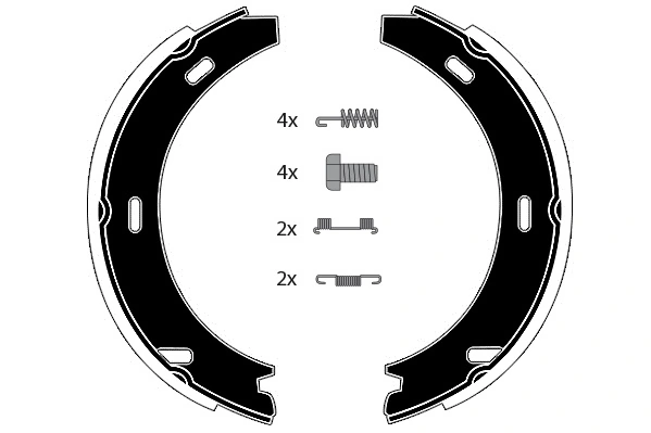 Brake Shoe Set, parking brake