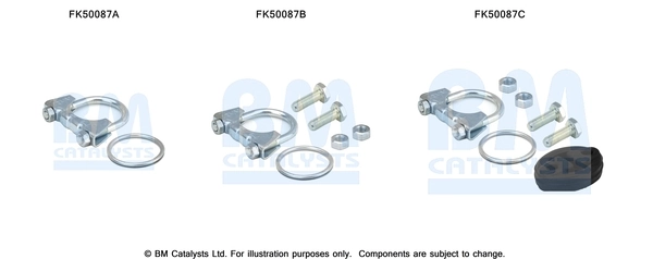 Kit d'assemblage, tuyau d'échappement BM CATALYSTS FK50087