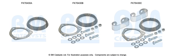 Kit d'assemblage, tuyau d'échappement BM CATALYSTS FK70430