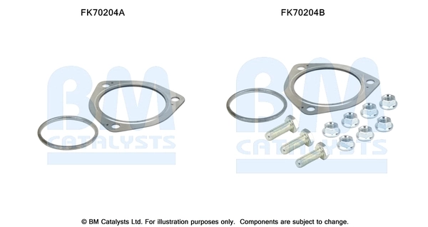 Kit d'assemblage, tuyau d'échappement BM CATALYSTS FK70204