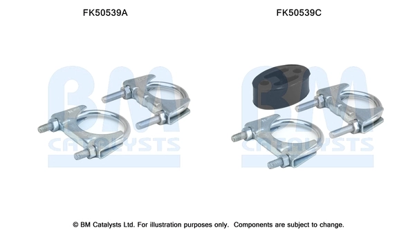 Kit d'assemblage, tuyau d'échappement BM CATALYSTS FK50539