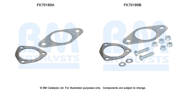 Kit d'assemblage, tuyau d'échappement BM CATALYSTS FK70189