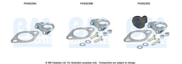 Kit d'assemblage, tuyau d'échappement BM CATALYSTS FK50239