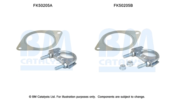 Kit d'assemblage, tuyau d'échappement BM CATALYSTS FK50205