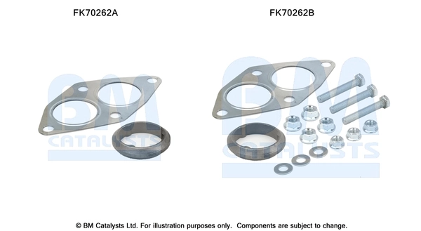 Kit d'assemblage, tuyau d'échappement BM CATALYSTS FK70262