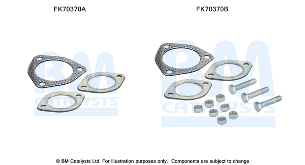 Kit d'assemblage, tuyau d'échappement BM CATALYSTS FK70370