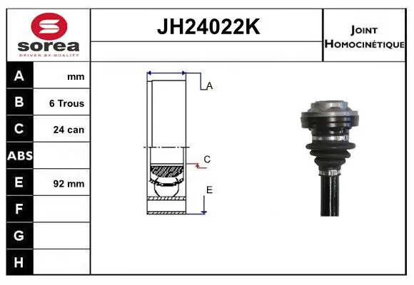 Joint Kit, drive shaft