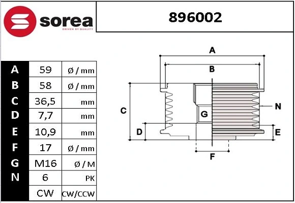 Alternator Freewheel Clutch