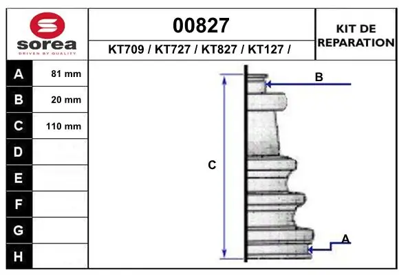 Bellow Kit, drive shaft