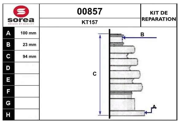 Bellow Kit, drive shaft