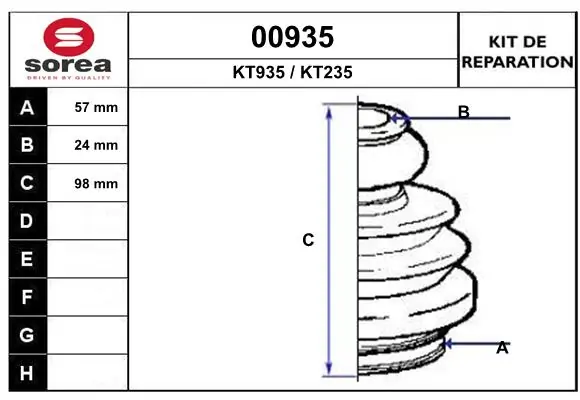 Bellow Kit, drive shaft