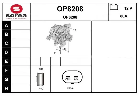 Alternateur SNRA OP8208