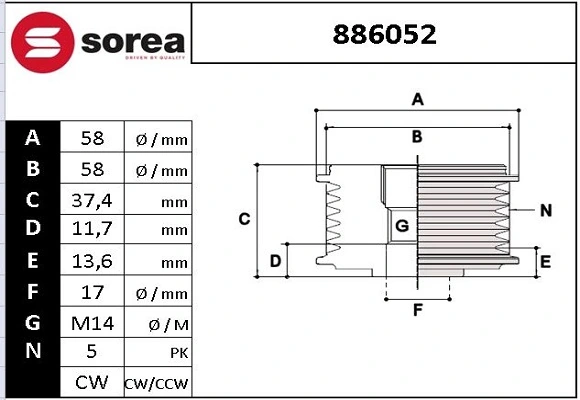 Alternator Freewheel Clutch
