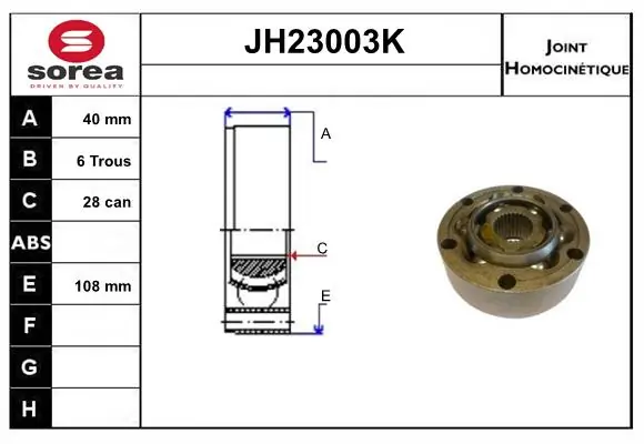Joint Kit, drive shaft