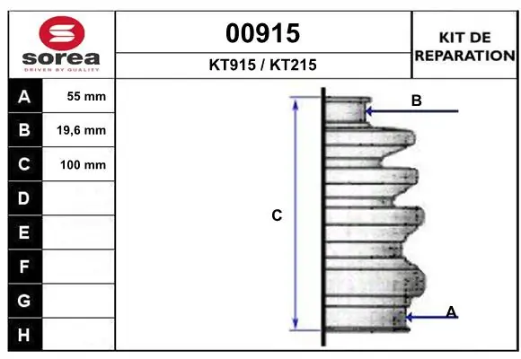 Bellow Kit, drive shaft