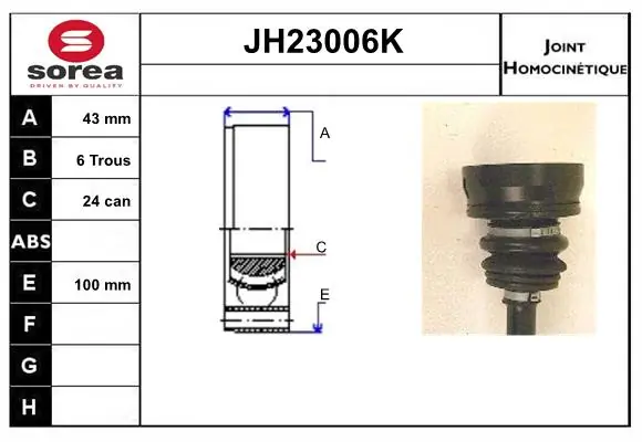 Joint Kit, drive shaft