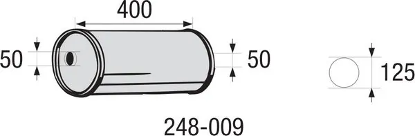 Silencieux central, universel BOSAL 248-009