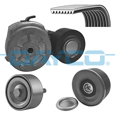 Jeu de courroies trapézoïdales à nervures DAYCO KPV193HD